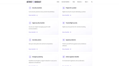 Activist Checklist