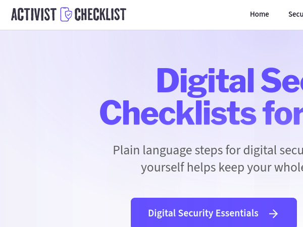 Activist Checklist