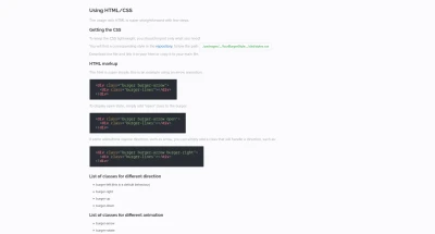 Animated CSS burger component