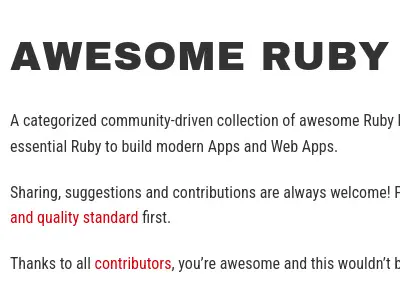 Awesome Ruby