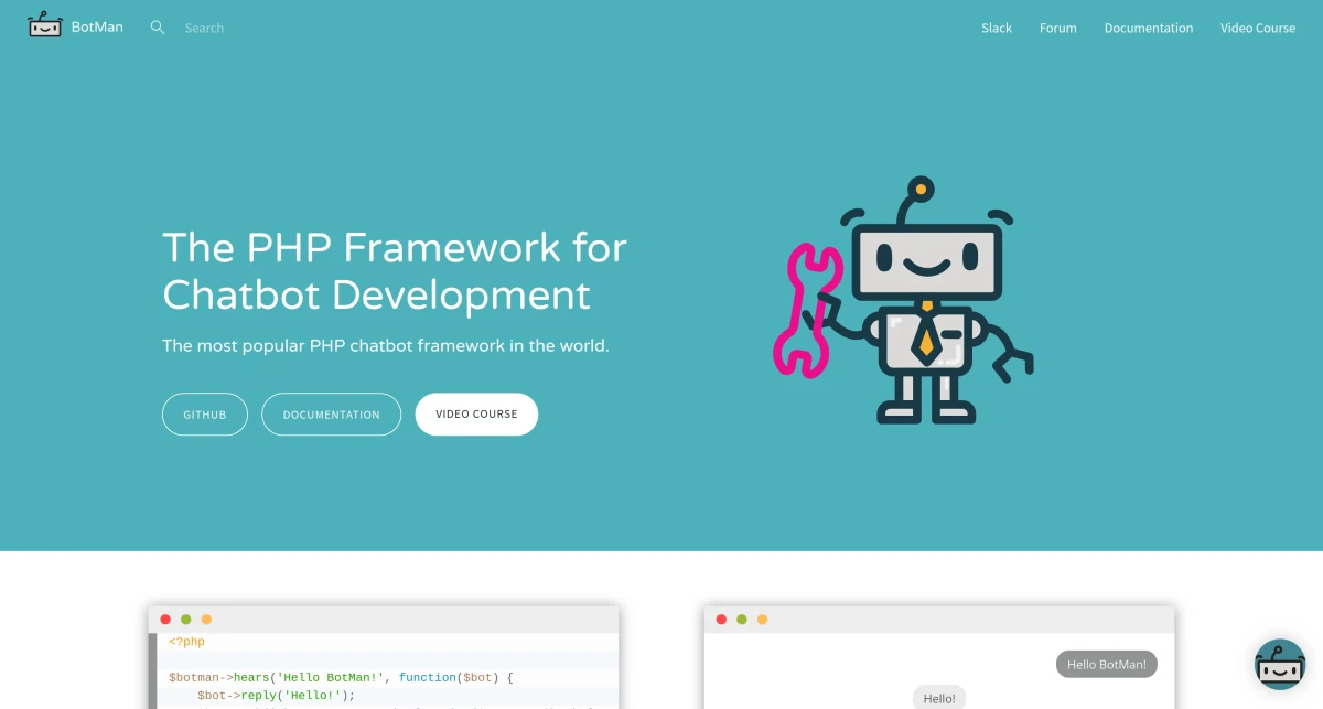 BotMan is a framework written in php to build your next chat bot
