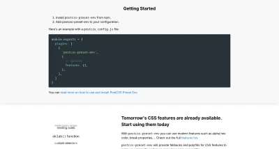 By, by CSSNext, hello postcss-preset-env