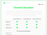 Chmod calculator