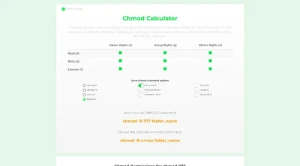Chmod calculator
