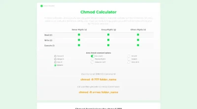 Chmod calculator