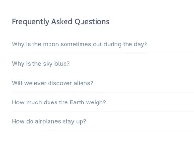 CodePen: build a FAQ