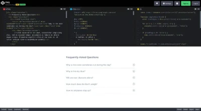 CodePen: build a FAQ