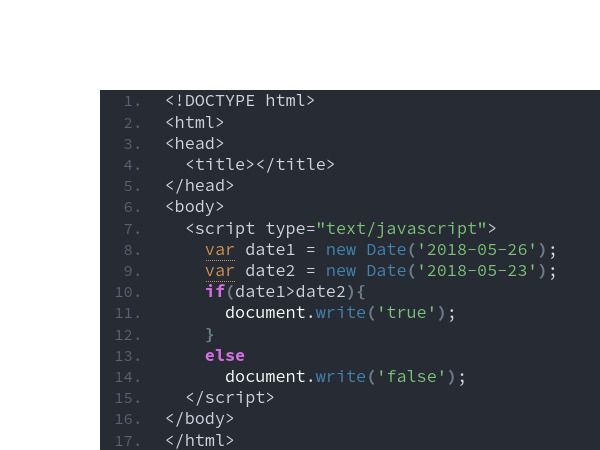 Compare dates in JS