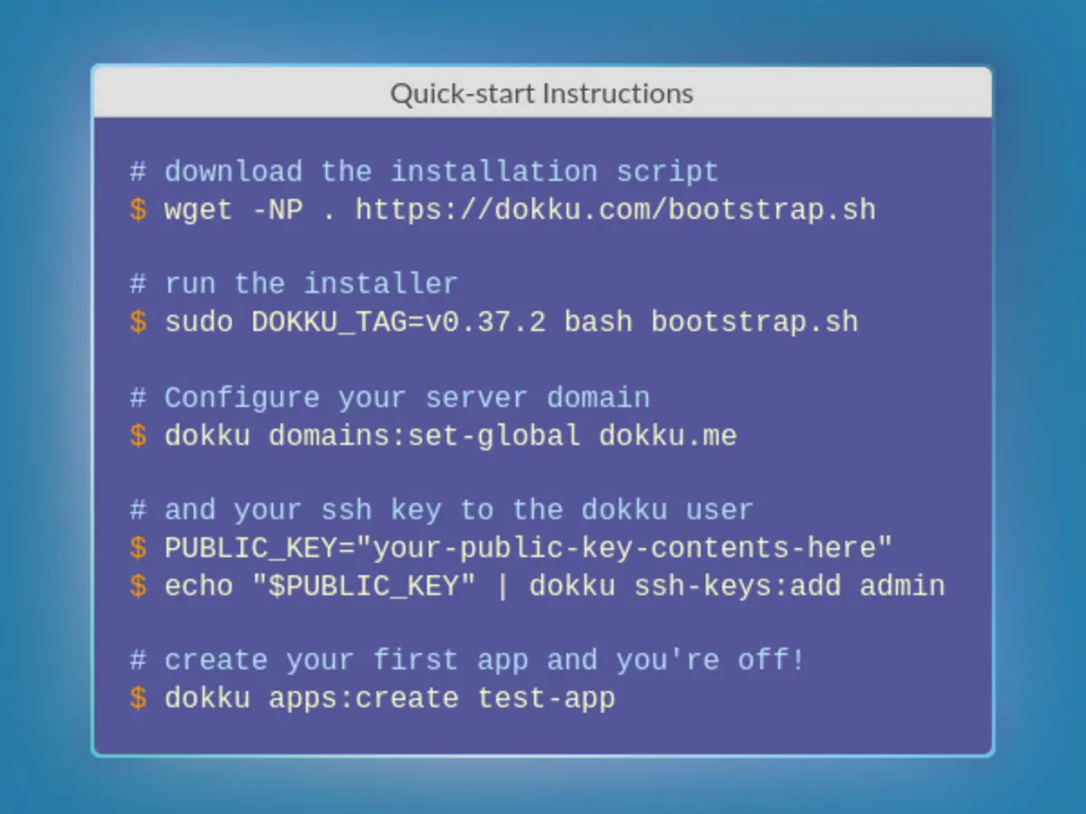 Create your own Heroku clone for $5 a month with Dokku