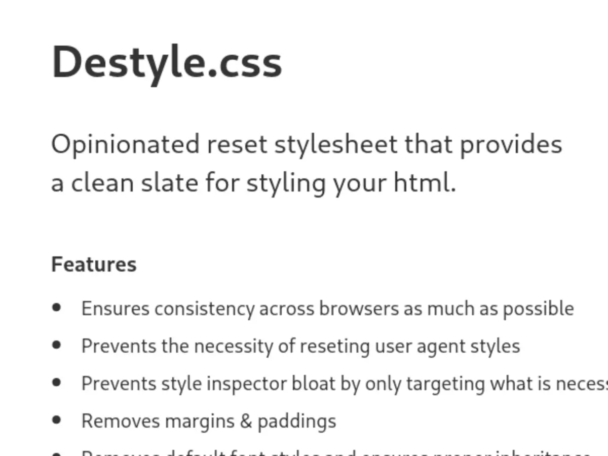 Destyle.css