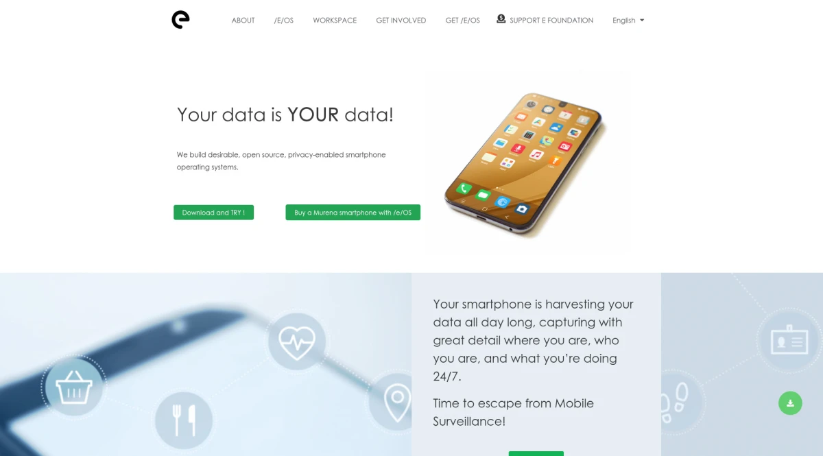 /e/ mobile phone operating system