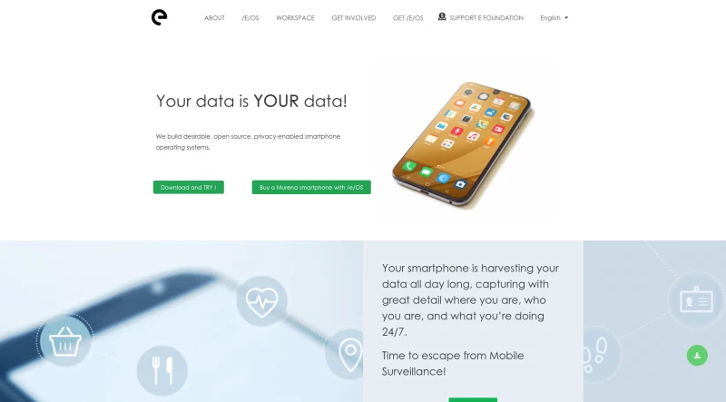 /e/ mobile phone operating system