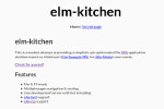 Elm-kitchen, an Elm SPA application skeleton