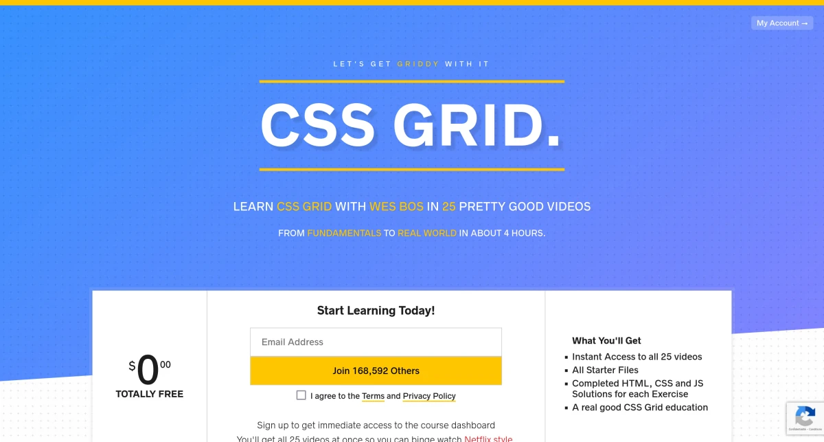 Free video series to learn CSS Grid