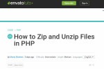 How to Zip and Unzip files in PHP