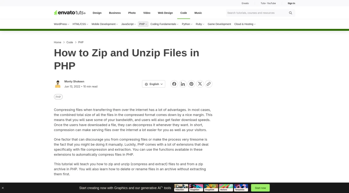 How to Zip and Unzip files in PHP