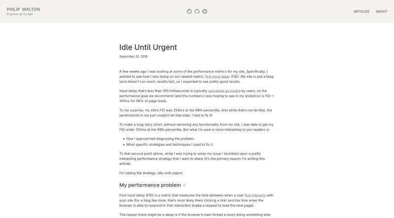 Idle Until Urgent