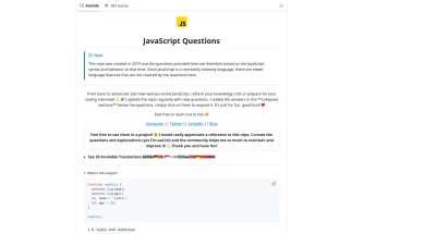 List of (Advanced) JavaScript Questions