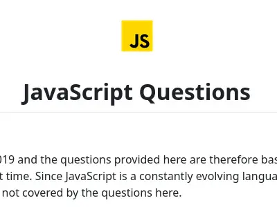 List of (Advanced) JavaScript Questions