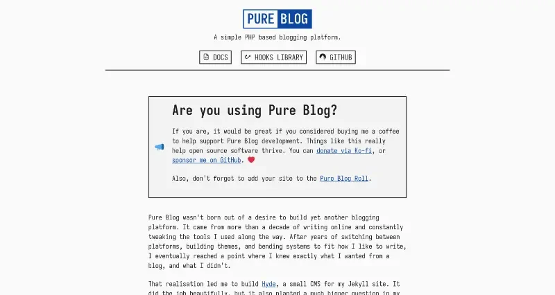 Pure Blog