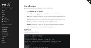 Restic, open source backup software written in Go