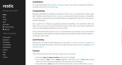 Restic, open source backup software written in Go