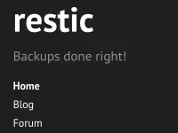 Restic, open source backup software written in Go