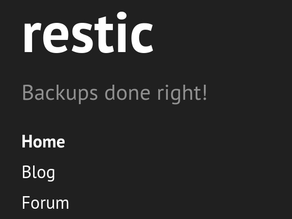 Restic, open source backup software written in Go