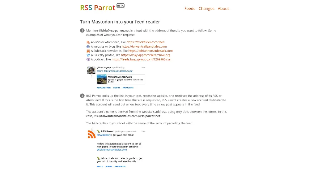 RSS Parrot