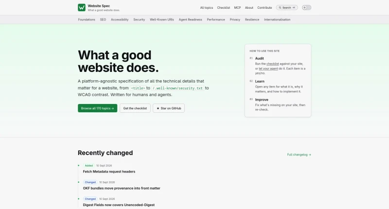 Specification Website
