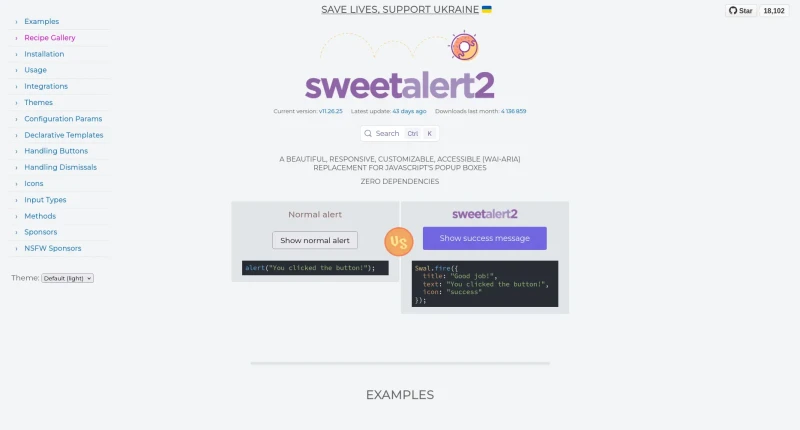 Sweetalert 2