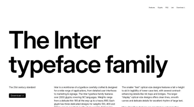 The Inter font family