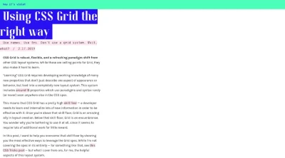 Using CSS Grid the right way