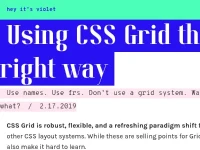 Using CSS Grid the right way