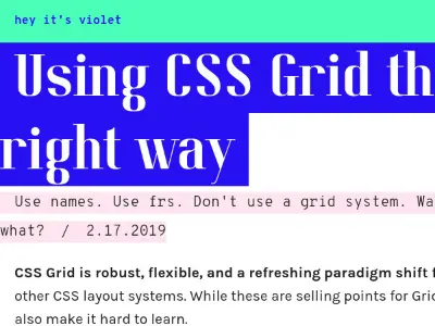 Using CSS Grid the right way