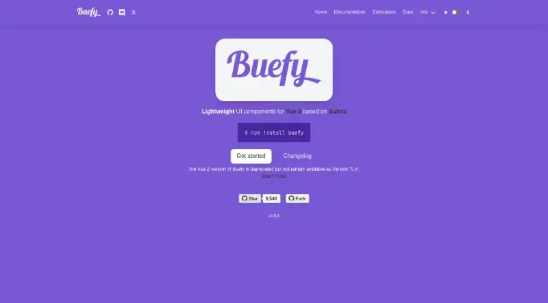 Vue.js + Bulma = Buefy