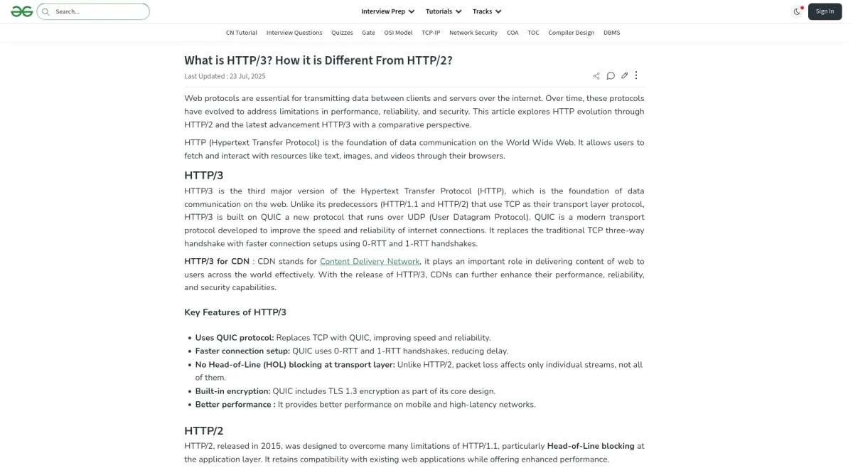 What is HTTP3