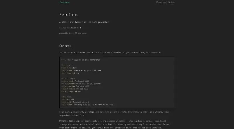 Zeroform