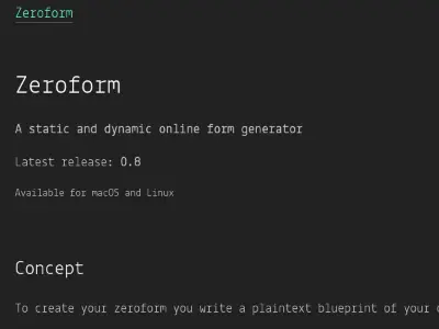 Zeroform